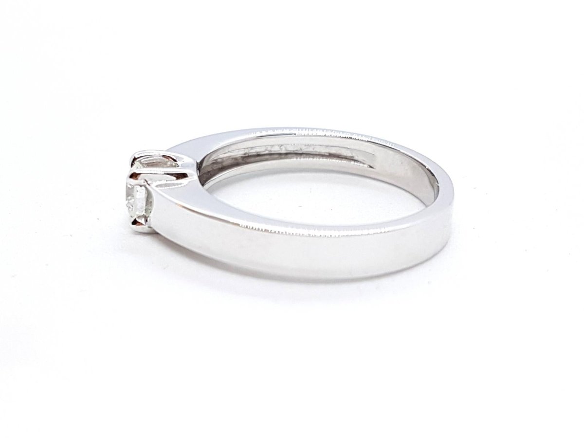 Bague Solitaire Or blanc Diamant - Castafiore