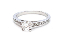 Bague Solitaire Or blanc Diamant - Castafiore
