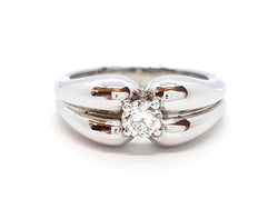 Bague Solitaire Or blanc Diamant - Castafiore