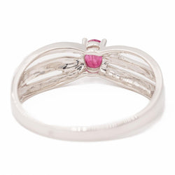 Bague Solitaire Or blanc Rubis - Castafiore