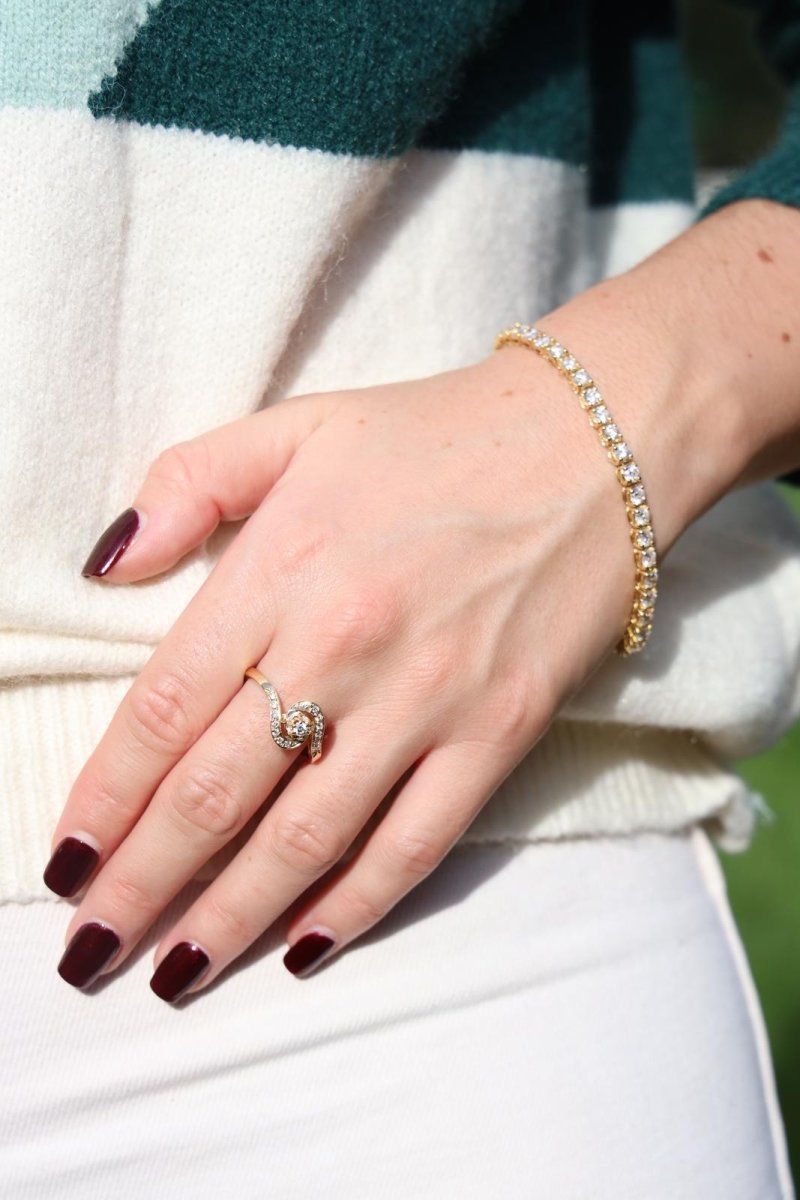Bague Solitaire Or jaune Diamant - Castafiore