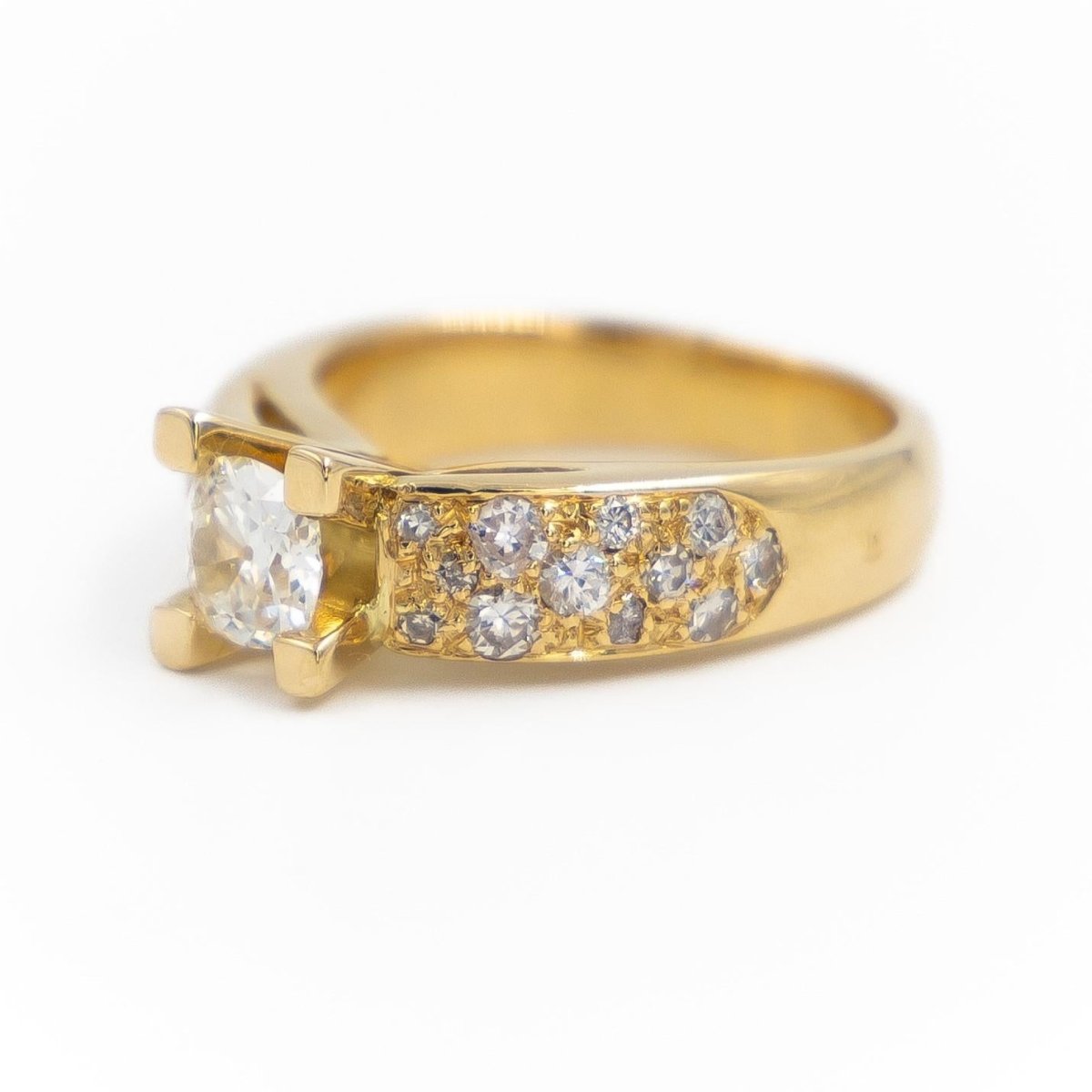 Bague Solitaire Or jaune Diamant - Castafiore