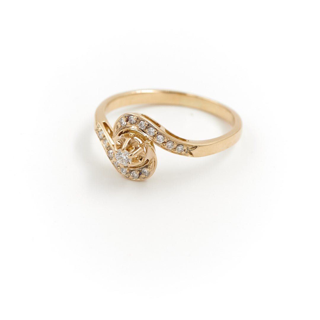 Bague Solitaire Or jaune Diamant - Castafiore