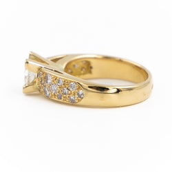 Bague Solitaire Or jaune Diamant - Castafiore