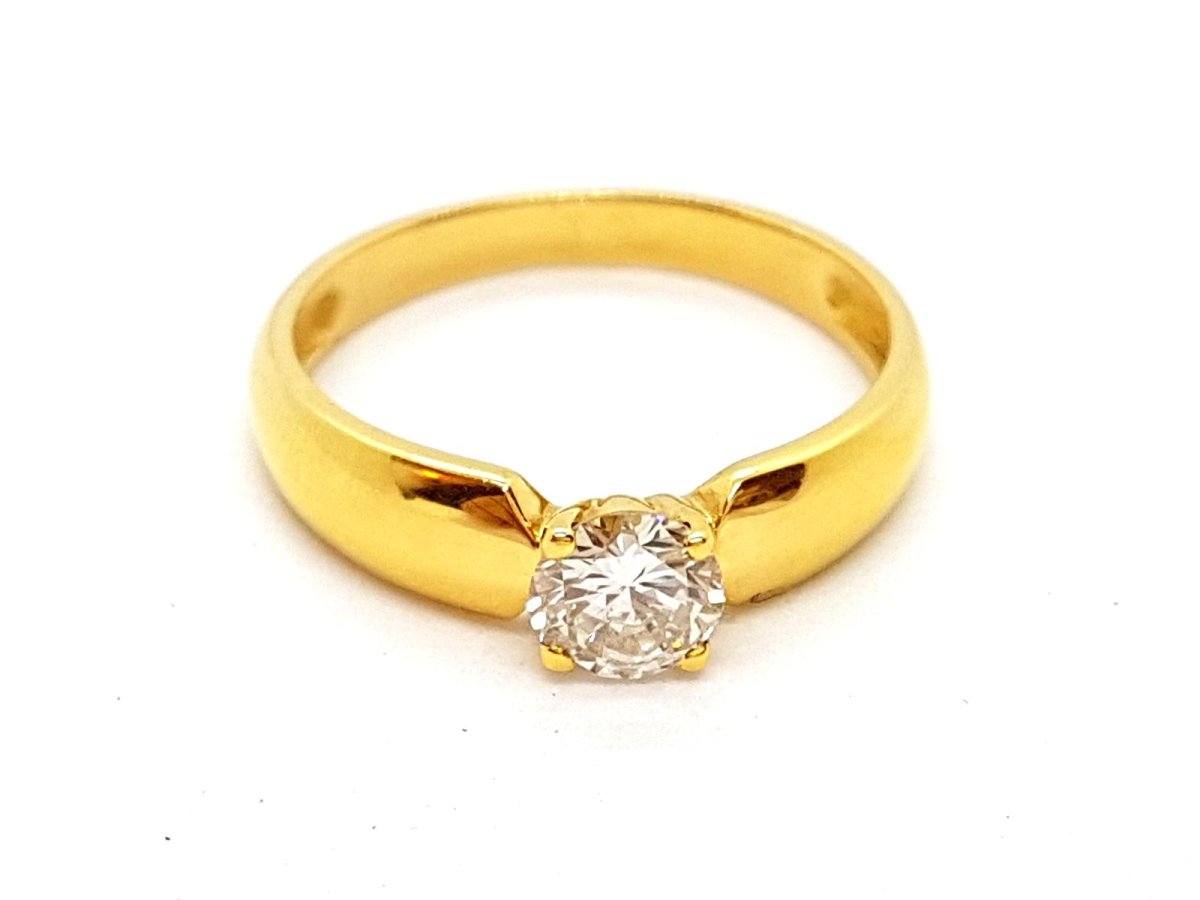 Bague Solitaire Or jaune Diamant - Castafiore