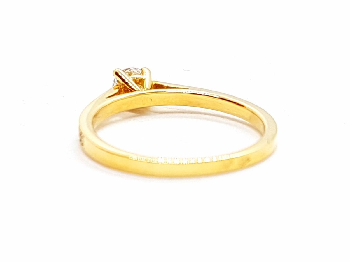 Bague Solitaire Or jaune Diamant - Castafiore