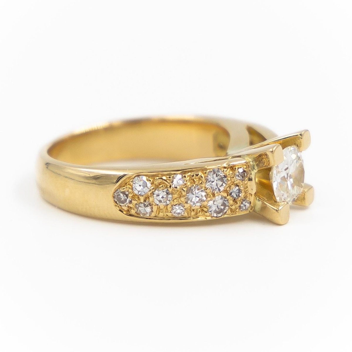 Bague Solitaire Or jaune Diamant - Castafiore