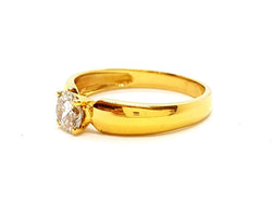 Bague Solitaire Or jaune Diamant - Castafiore