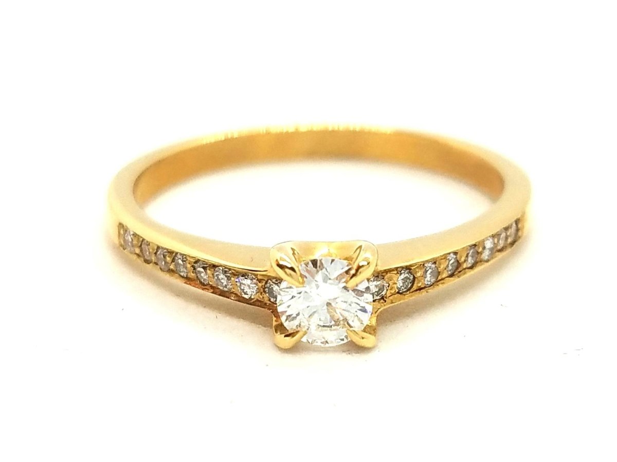 Bague Solitaire Or jaune Diamant - Castafiore