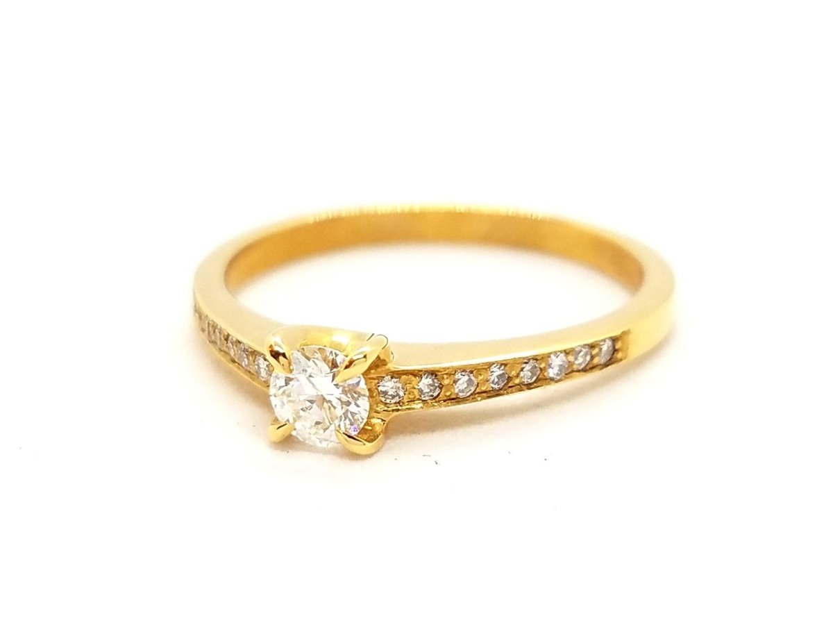 Bague Solitaire Or jaune Diamant - Castafiore