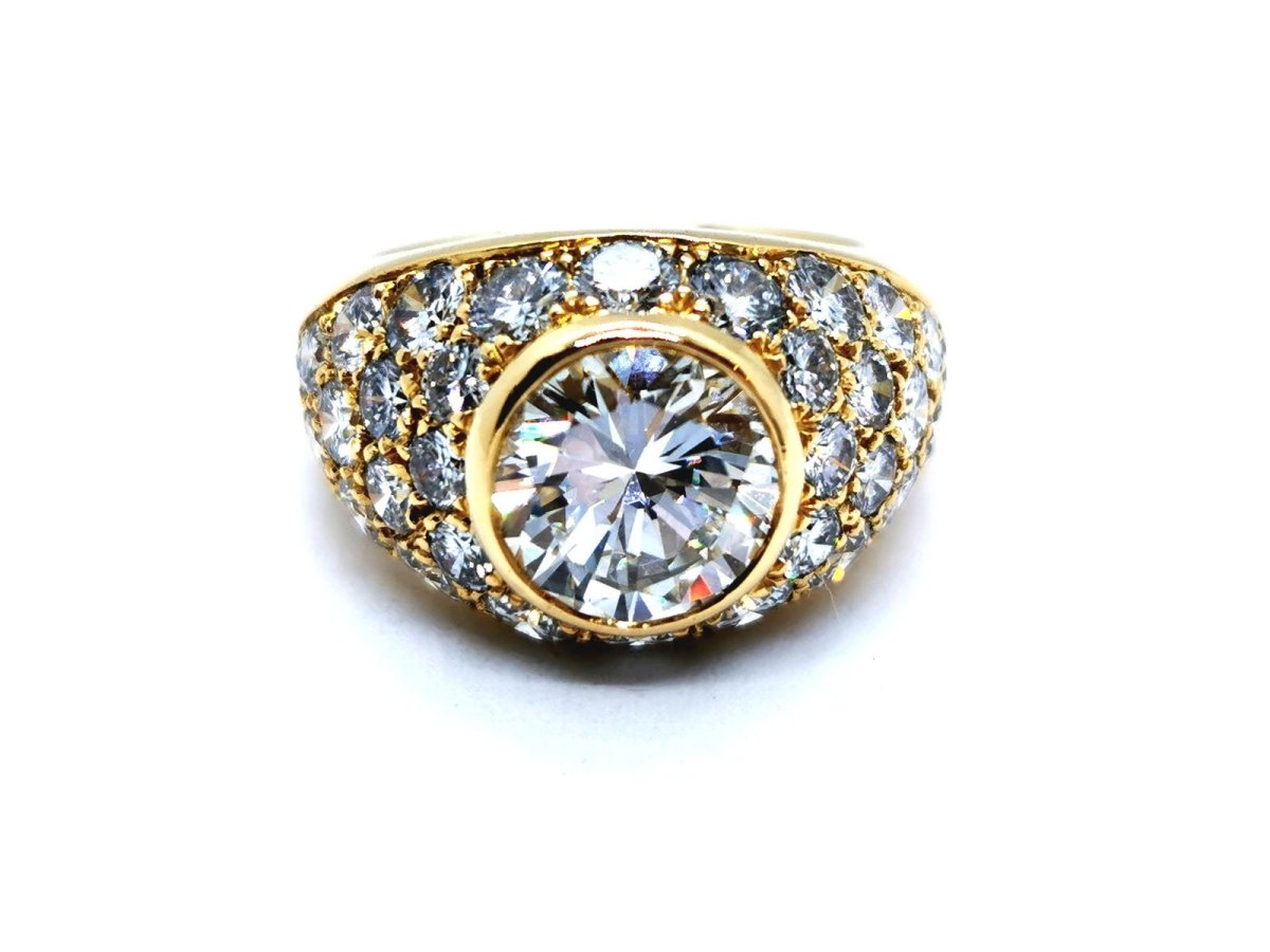 Bague Solitaire Or jaune Diamant - Castafiore