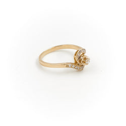 Bague Solitaire Or jaune Diamant - Castafiore