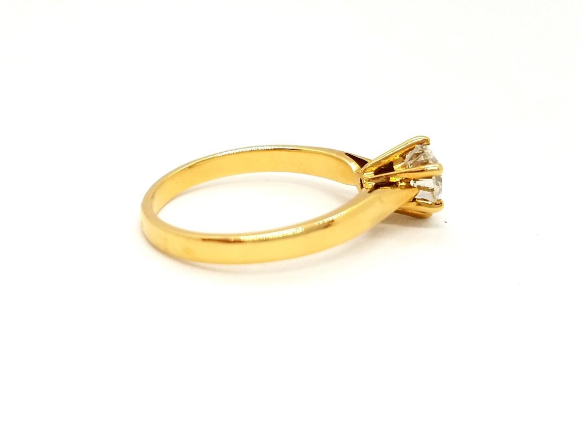 Bague Solitaire Or jaune Diamant - Castafiore