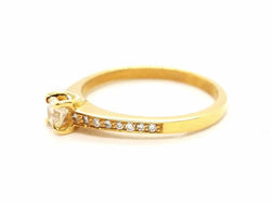 Bague Solitaire Or jaune Diamant - Castafiore