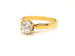 Bague Solitaire Or jaune Diamant - Castafiore