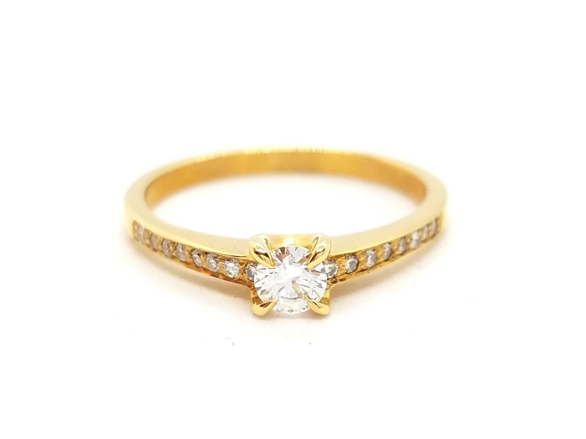 Bague Solitaire Or jaune Diamant - Castafiore