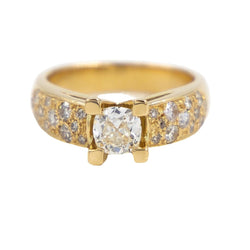 Bague Solitaire Or jaune Diamant - Castafiore