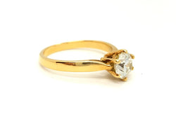 Bague Solitaire Or jaune Diamant - Castafiore