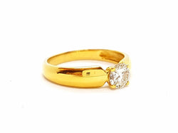 Bague Solitaire Or jaune Diamant - Castafiore