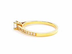 Bague Solitaire Or jaune Diamant - Castafiore