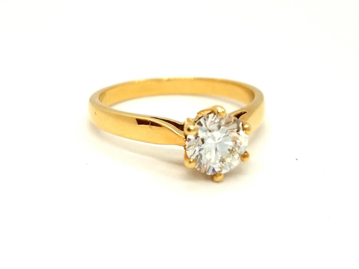 Bague Solitaire Or jaune Diamant - Castafiore