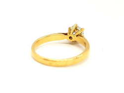 Bague Solitaire Or jaune Diamant - Castafiore