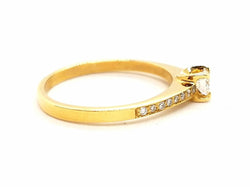 Bague Solitaire Or jaune Diamant - Castafiore