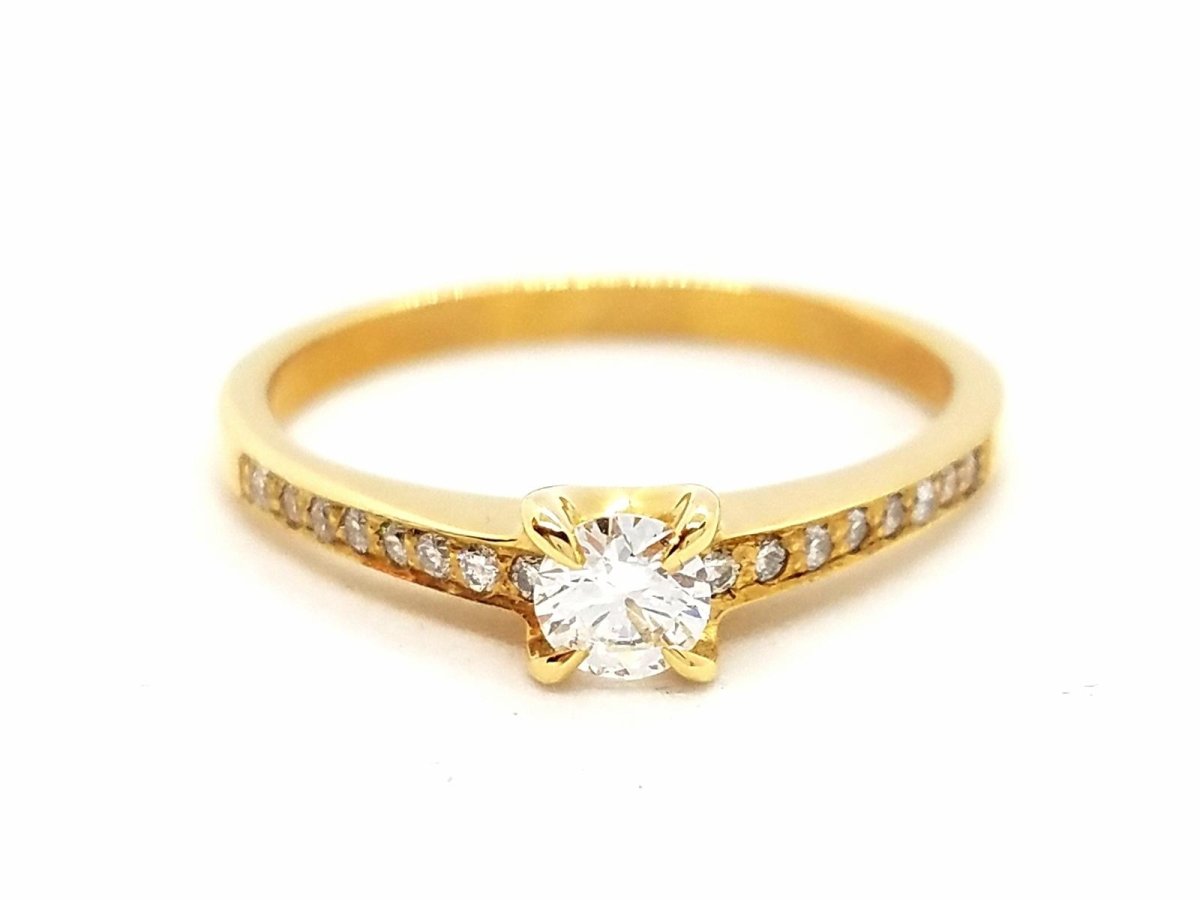Bague Solitaire Or jaune Diamant - Castafiore