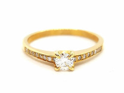 Bague Solitaire Or jaune Diamant - Castafiore