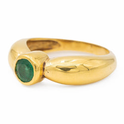 Bague Solitaire Or jaune Emeraude - Castafiore