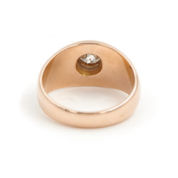 Bague Solitaire Or rose Diamant - Castafiore