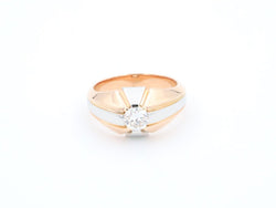 Bague Solitaire Or rose Diamant - Castafiore