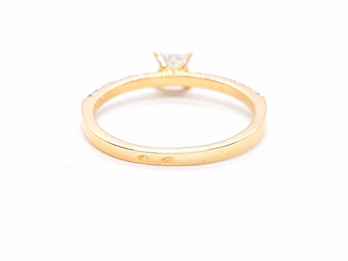 Bague Solitaire Or rose Diamant - Castafiore