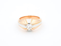 Bague Solitaire Or rose Diamant - Castafiore
