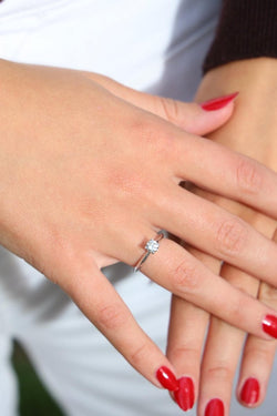 Bague Solitaire Platine Diamant - Castafiore