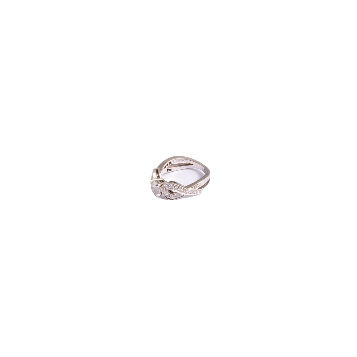 Bague Solitaire VAN CLEEF & ARPELS "Tête A Tête" en platine et diamant - Castafiore