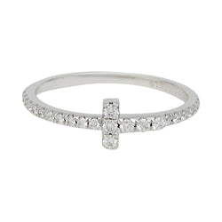 Bague TIFFANY & CO. , "Wire Tiffany T", or blanc et diamants - Castafiore