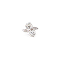 Bague Toi et Moi en platine, or blanc et diamants - Castafiore