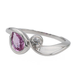 Bague Toi & Moi Or blanc Saphir - Castafiore