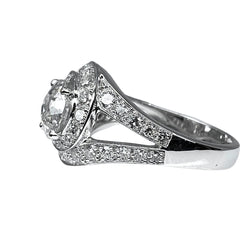 Bague tourbillon en or 18 carats en diamants - Castafiore