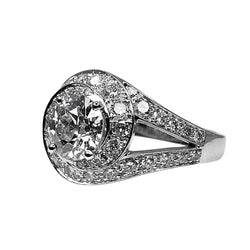 Bague tourbillon en or 18 carats en diamants - Castafiore