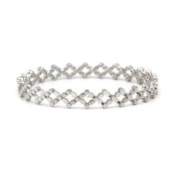 Bague transformation bracelet en or blanc et diamants - Castafiore
