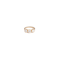 Bague Trilogie en or jaune et en diamants - Castafiore