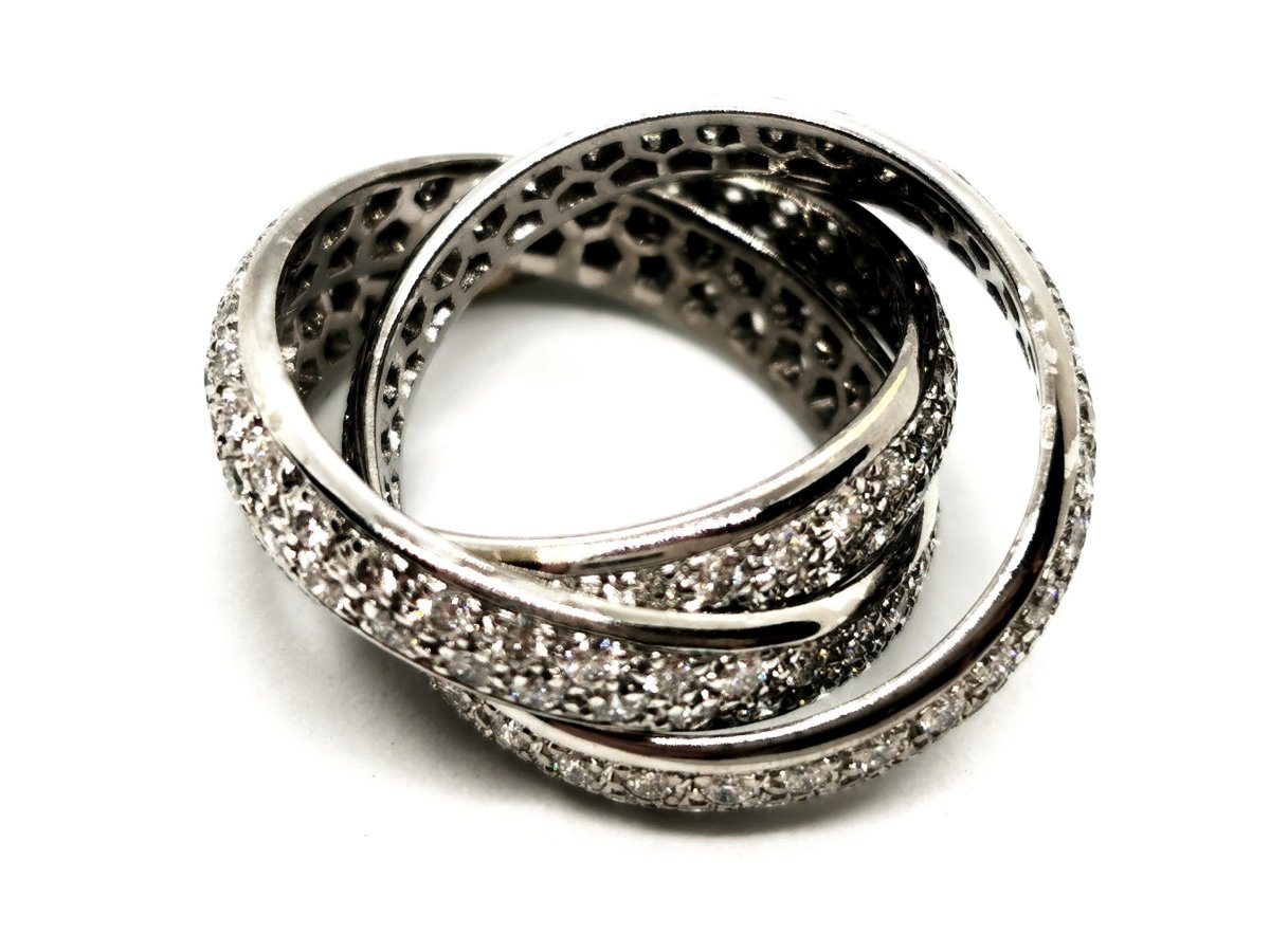Bague Trilogie Or blanc Diamant - Castafiore