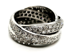 Bague Trilogie Or blanc Diamant - Castafiore