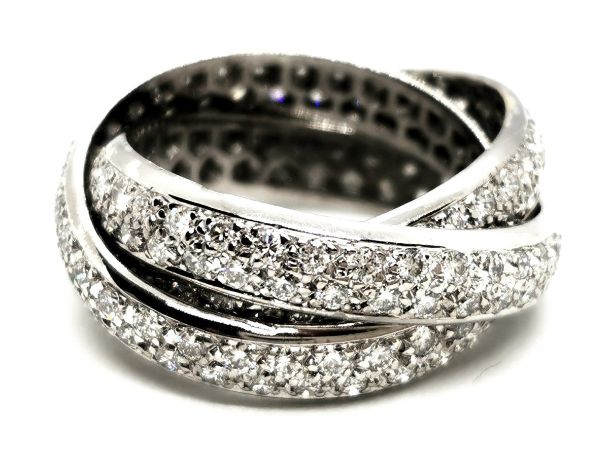 Bague Trilogie Or blanc Diamant - Castafiore