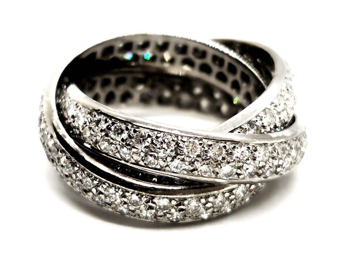 Bague Trilogie Or blanc Diamant - Castafiore