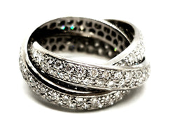 Bague Trilogie Or blanc Diamant - Castafiore