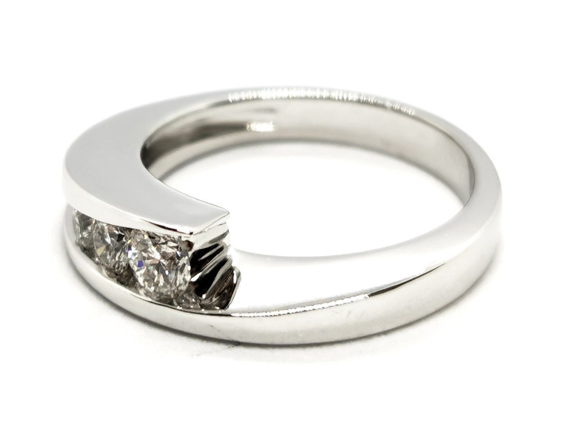 Bague Trilogie Or blanc Diamant - Castafiore