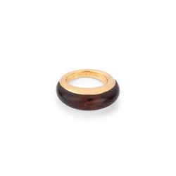 Bague VAN CLEEF & ARPELS en or jaune et bois d'amourette - Castafiore